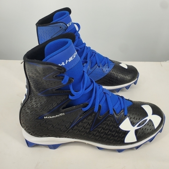 Under Armour Shoes Mens 10 Clutchfit Highlight Black Blue Molded Football Cleats main image 4
